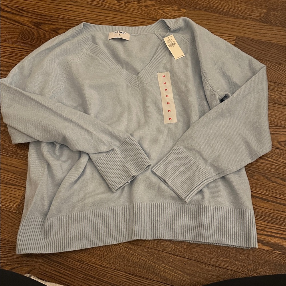 Light Blue V-Neck Sweater-old navy